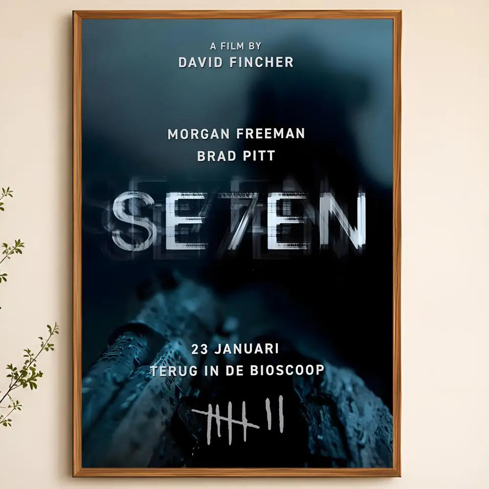 Se7en Movie Poster – Waterproof Peel & Stick PVC Wall Art Movie Wall Poster Axl White26 15X20cmNoframe