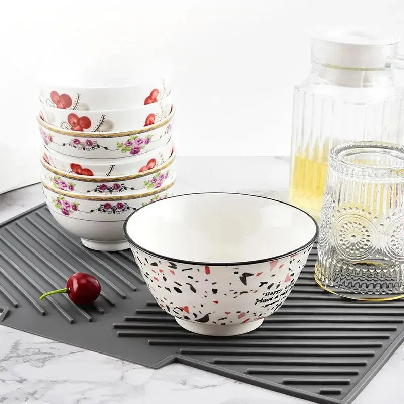 Silicone Draining Drying Mat – Non-Slip Kitchen Dish Pad Kitchen Drying Mat Axl