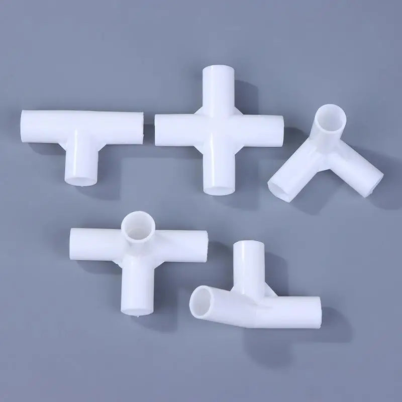 10 PCS 12mm Plastic Pipe Connectors – Tee, Elbow & DIY Fittings Pipe Fittings Axl