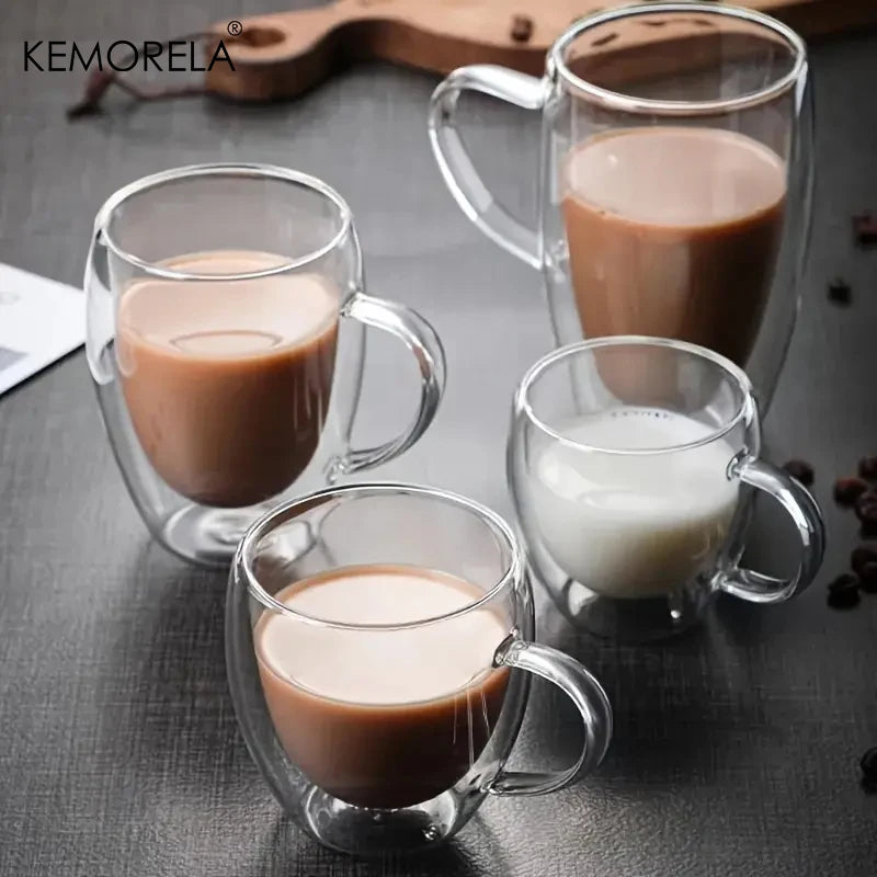 KEMORELA Double Wall Glass Cup – Coffee, Whiskey & More Double Wall Glass Cup Axl