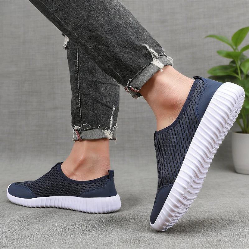Men's Breathable Mesh Slip-On Sneakers | Lightweight Walking Shoes Mesh Walking Sneakers Axl