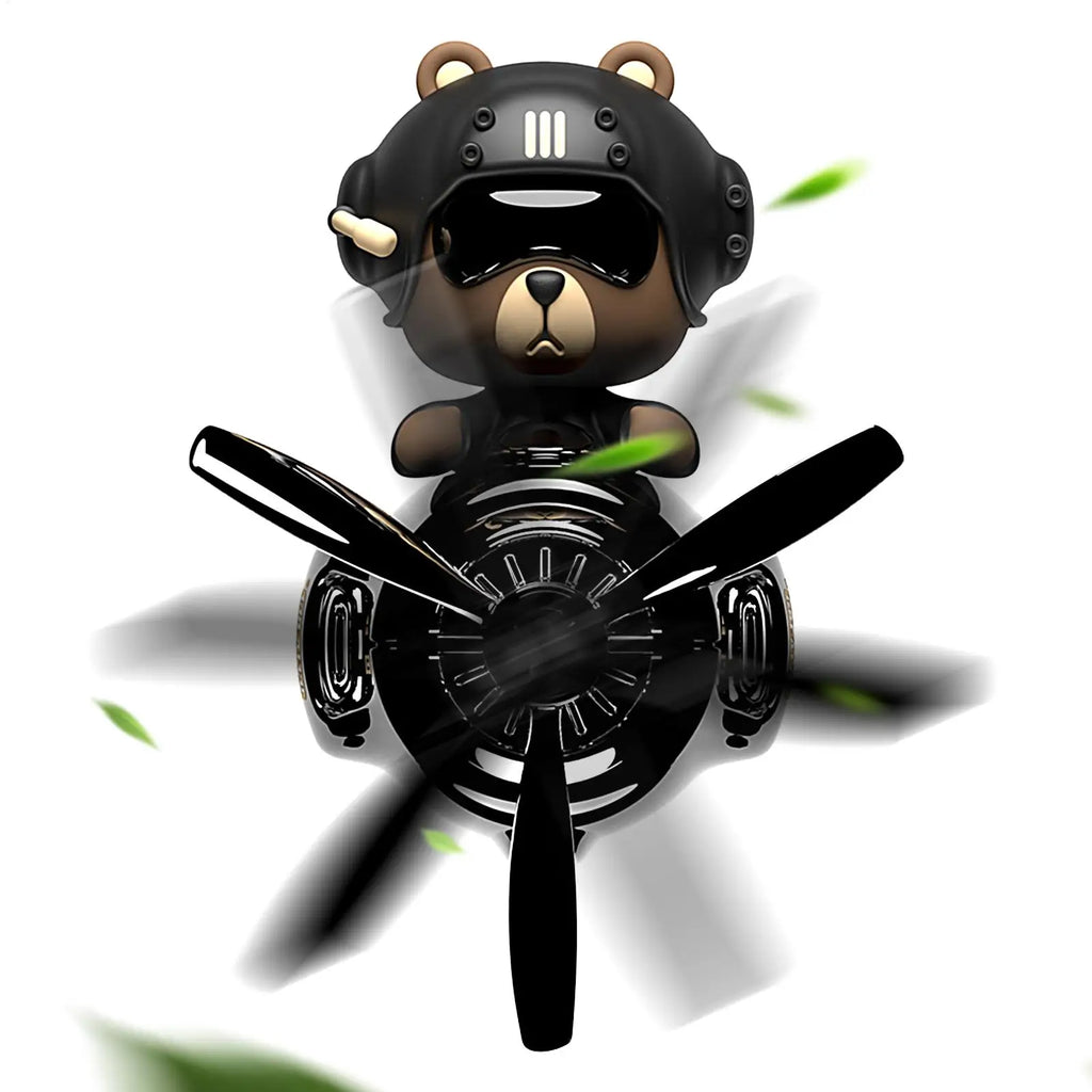 Rotating Pilot Bear Car Air Freshener Vent Clip Diffuser Car Air Freshener Axl