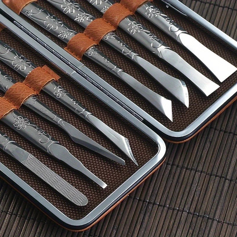 8-Piece Stainless Steel Pedicure & Manicure Tool Kit Pedicure Tool Set Axl