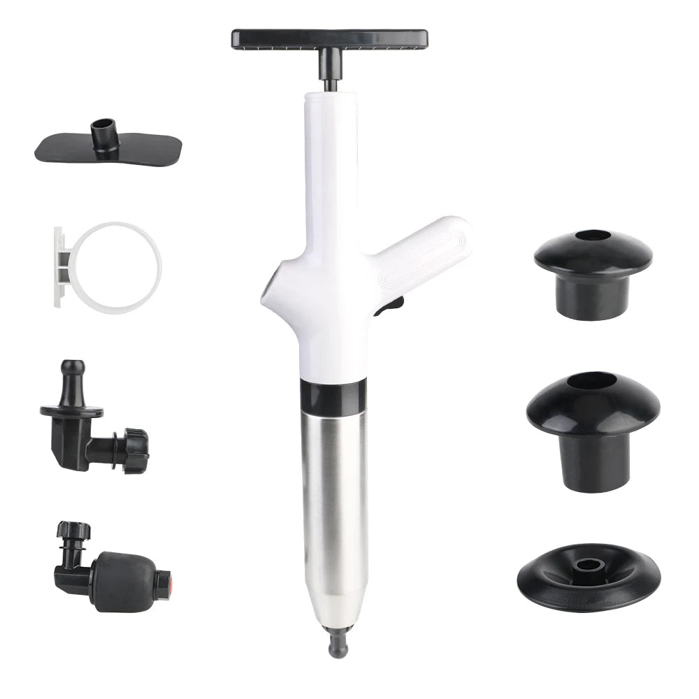 High-Pressure Air Drain Blaster – Toilet & Pipe Clog Remover Air Drain Blaster Axl D White