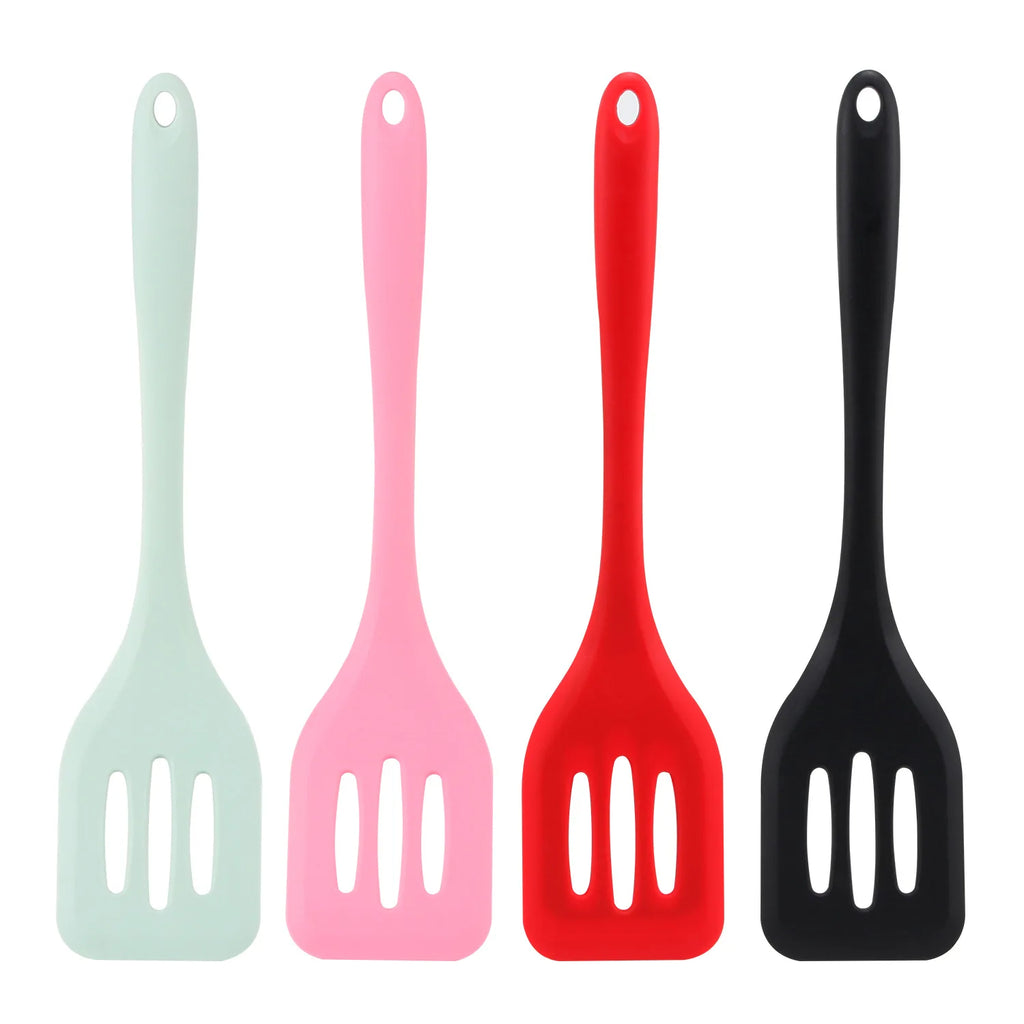 Silicone Slotted Turner Spatula Set – Kitchen Cooking Utensils Silicone Spatula Set Axl
