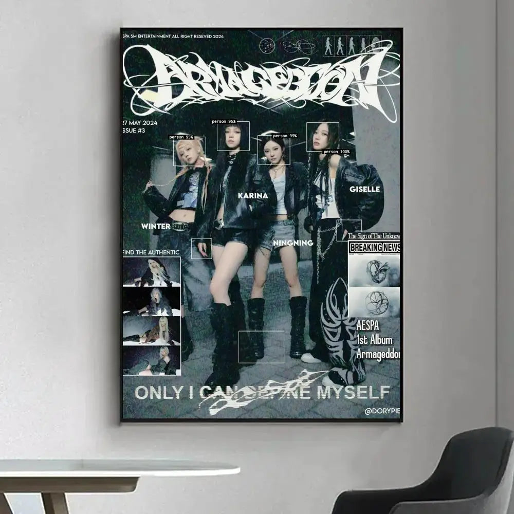 Aespa Kpop Girl Group HD Poster – Waterproof Wall Decor Wall Art Poster Axl