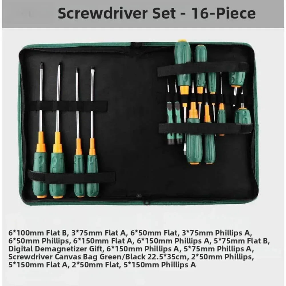 Magnetic Screwdriver Set – Non-Slip Handles, Flathead & Phillips Screwdriver Set Axl 16pcs China Mainland