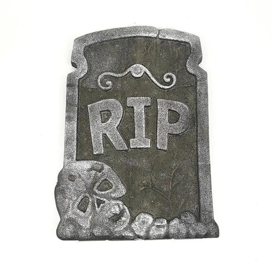 Halloween Foam Tombstone RIP Skull Prop – Waterproof Yard Decor Halloween Prop Axl