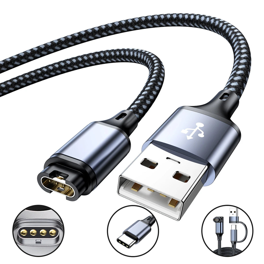 Type-C USB Charger Cable for Garmin Fenix, Venu & Forerunner Smartwatch Charger Cable Axl