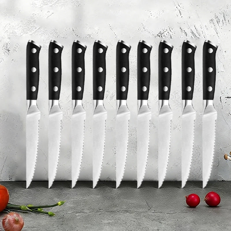 Stainless Steel Steak Knife Set – 1, 3 or 6 Piece Kitchen Knives Steak Knife Set Axl