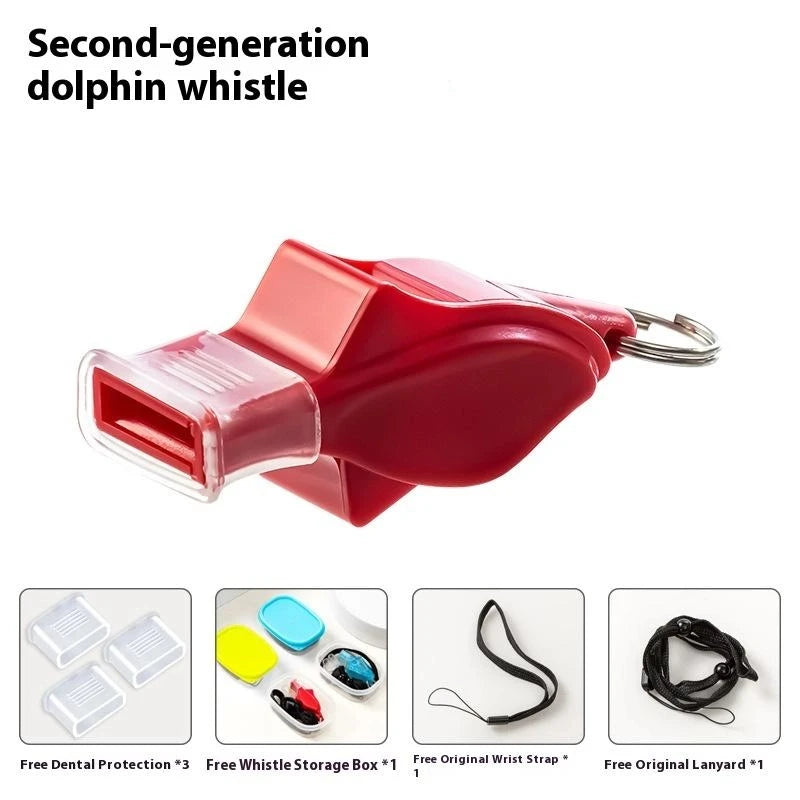 Seedless Referee Whistle Set – Loud Sports Whistle with Lanyard Referee Whistle Axl 2 Red