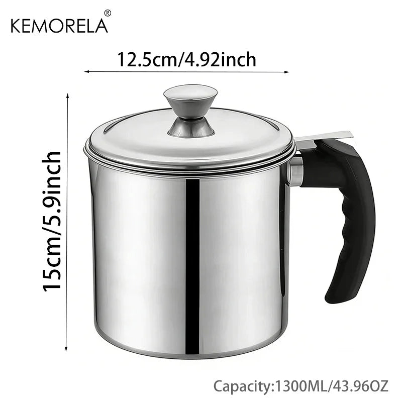 KEMORELA Stainless Steel Oil Filter Pot 1.1/1.3L with Strainer Oil Filter Pot Axl 1.3L A
