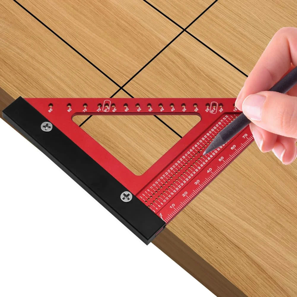 Aluminum Alloy Triangle Ruler – Woodworking Angle Marker Woodworking Measuring Tool Axl