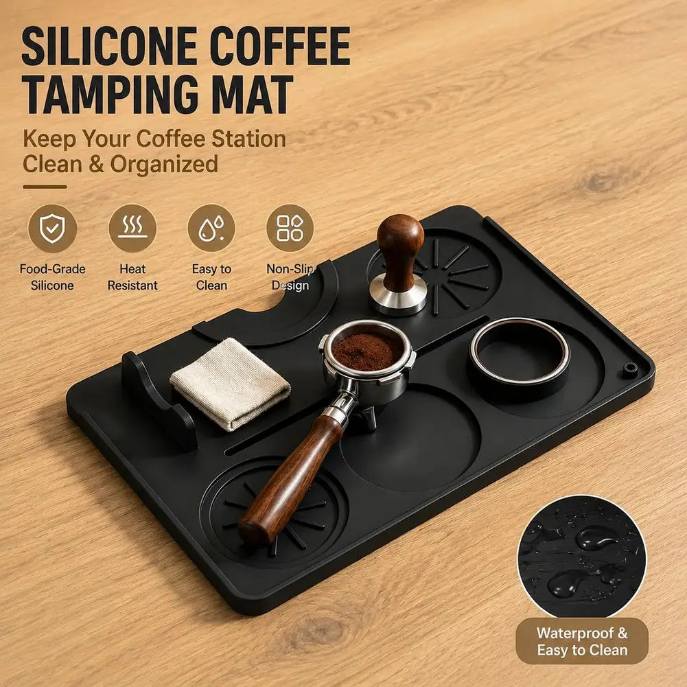 Non-Slip Silicone Espresso Tamping Mat – Food Grade Coffee Pad Espresso Tamping Mat Axl