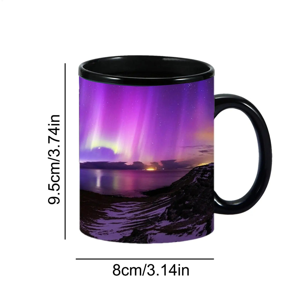 Northern Lights Heat Changing Magic Mug – 350ml Ceramic Colour Changing Mug Axl
