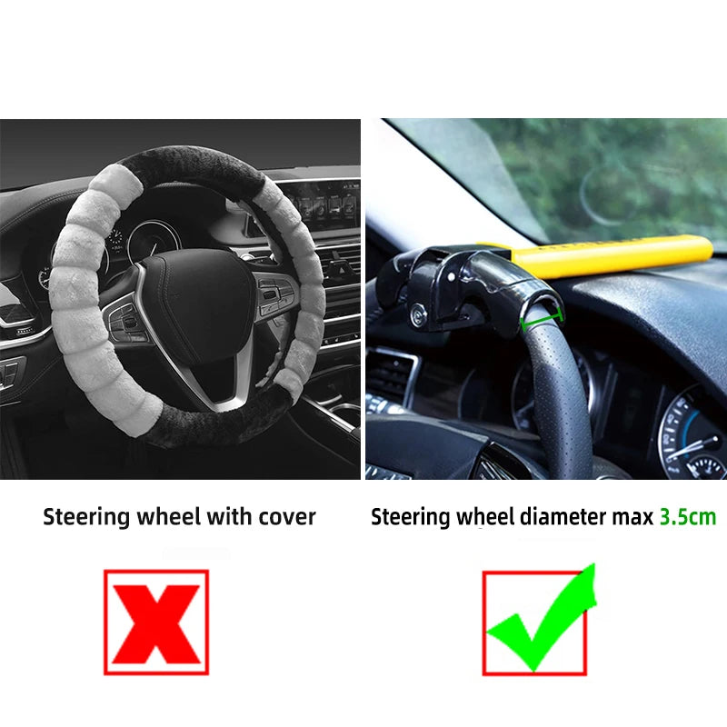 Universal Steering Wheel Lock – Heavy-Duty Anti-Theft Security Steering Wheel Lock Axl