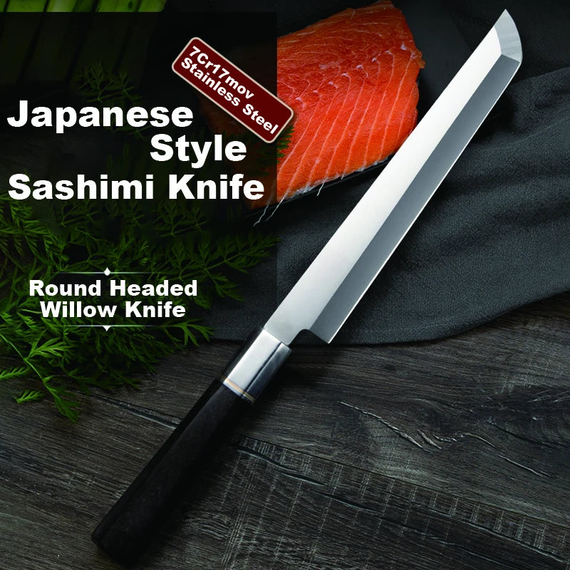 Japanese Sashimi Knife – Handmade Steel Sushi Slicing Knife Sashimi Slicing Knife Axl