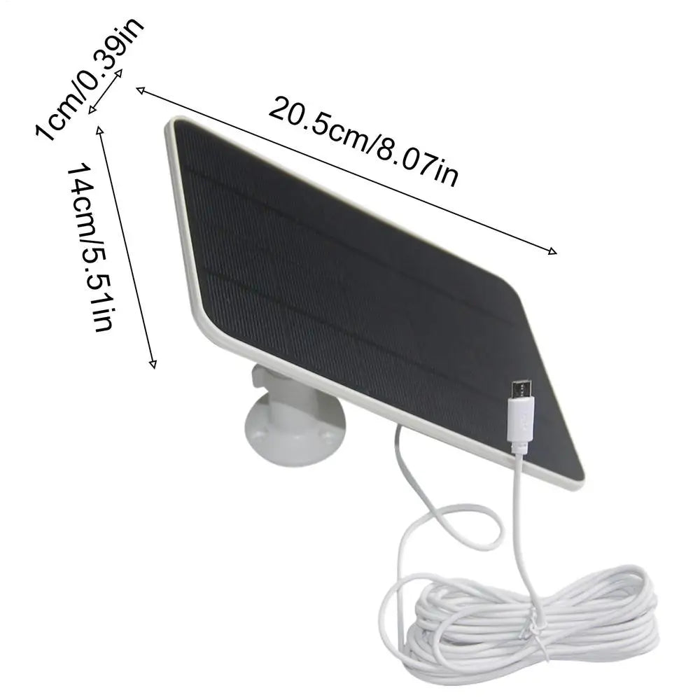 20W Solar Panel Charger for Ring Camera – Weatherproof USB-C Solar Camera Charger Axl White