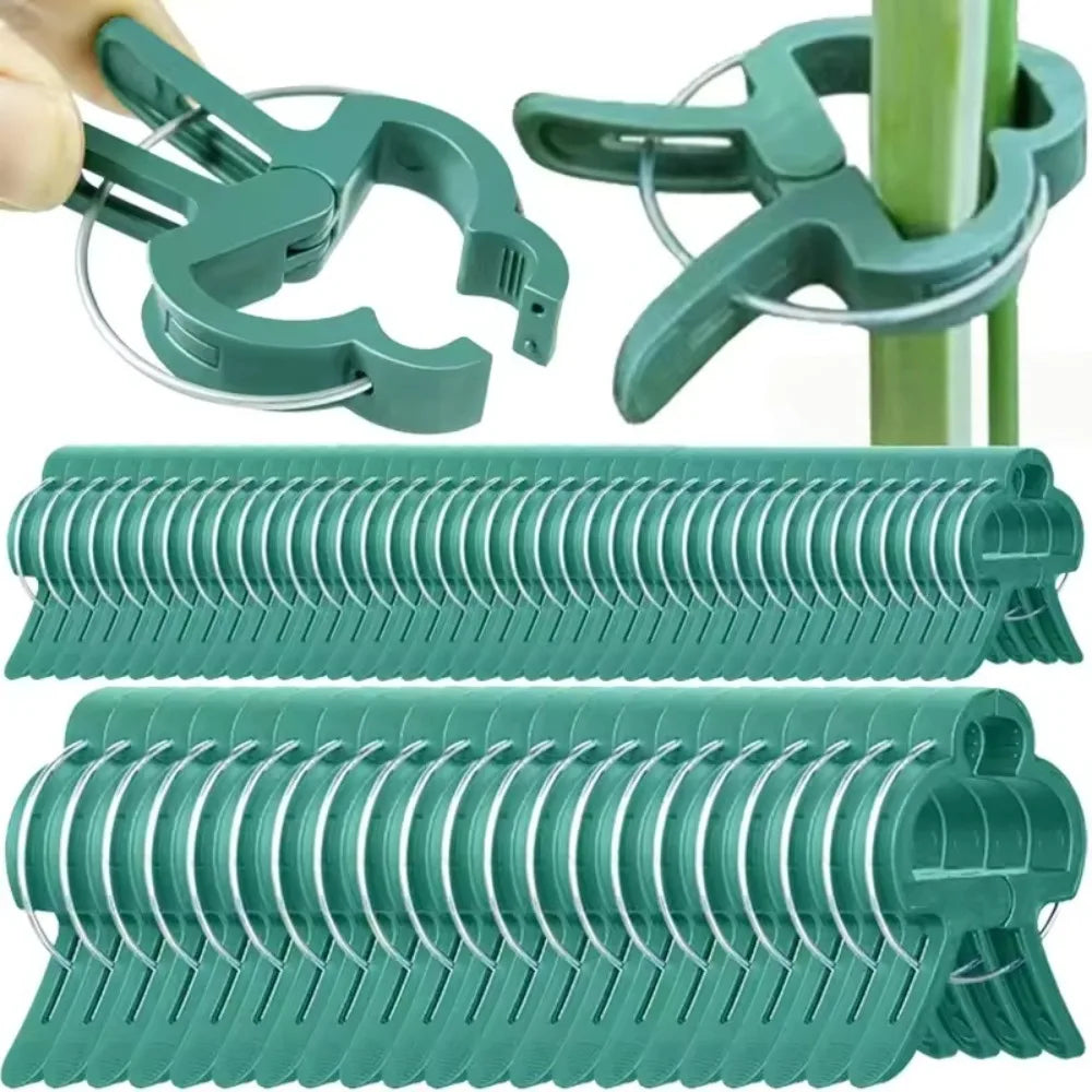 20 Pcs Reusable Plant Clips for Tomatoes, Vines & Flowers Plant Support Clips Axl