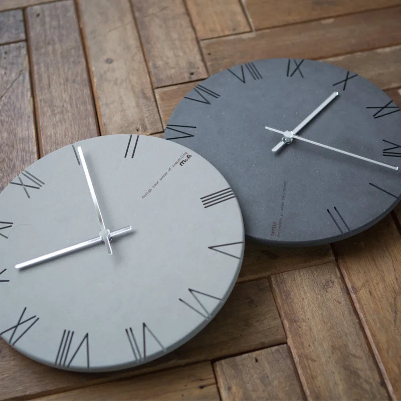 Modern Silent Wall Clock – 28cm Minimalist Round Quartz Silent Wall Clock Axl