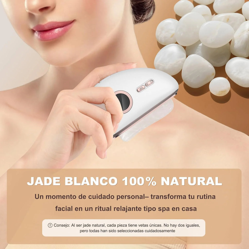 Electric Jade Gua Sha Facial Massager – Heat, Vibration & LED Facial Massager Axl