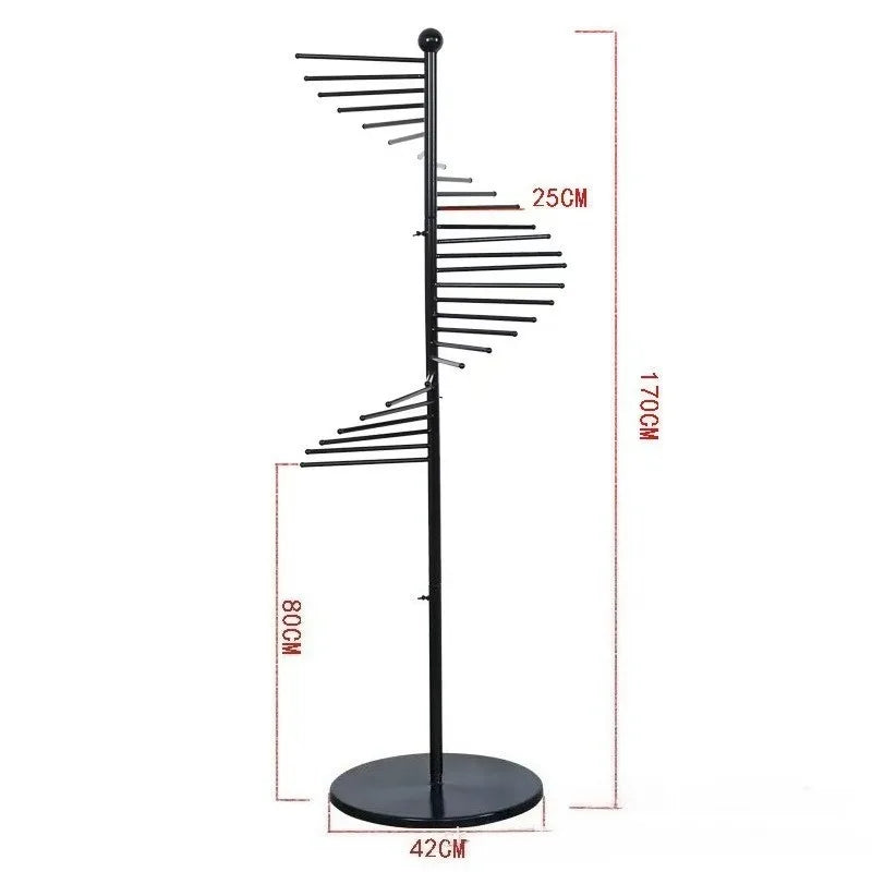 Iron Floor Scarf Rack – Modern Minimalist Standing Holder Floor Scarf Rack Axl
