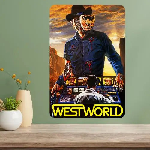 Westworld Classic Movie Metal Poster Sign | Retro Wall Decor Metal Wall Sign Axl aluminum sign aluminum 40x30cm