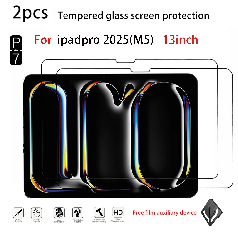 2-Pack iPad Tempered Glass Screen Protector – Pro, Air & 10th Gen Tablet Screen Protector Axl IPADPRO(M5) 13INCH