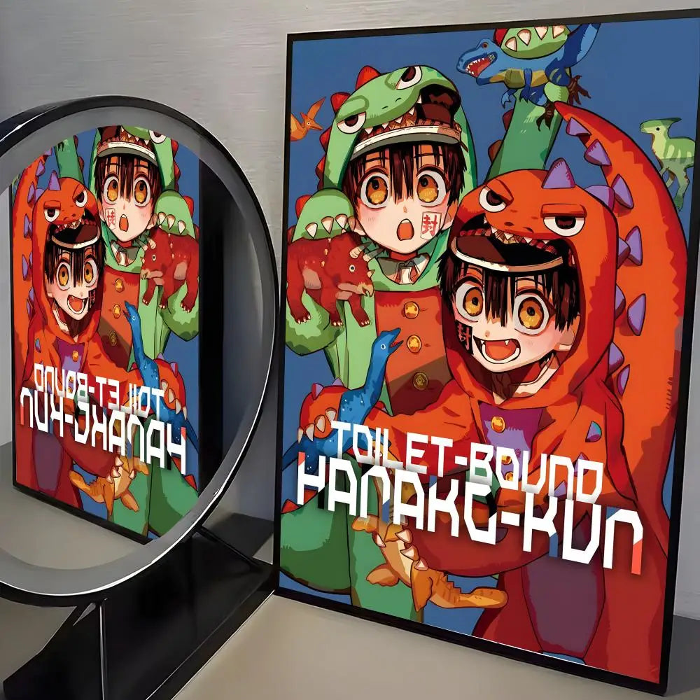 Hanako-kun Anime Self-Adhesive Wall Poster | Sticker Art Anime Wall Poster Axl Black17 50X70cmNoframe