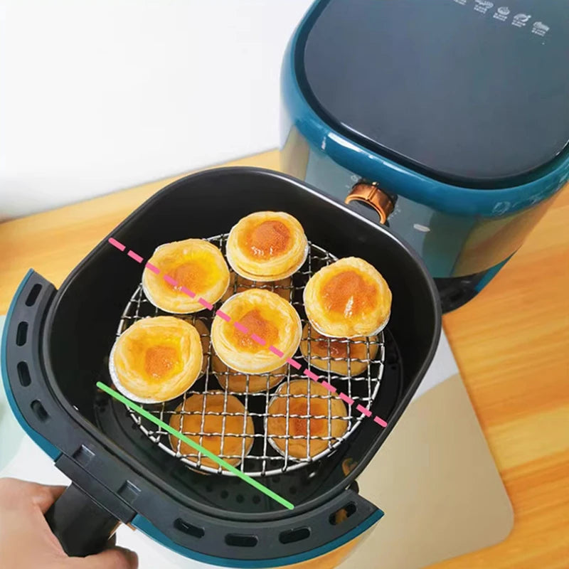 Stackable Round Air Fryer Rack | Stainless Steel Grilling Grid Air Fryer Rack Axl