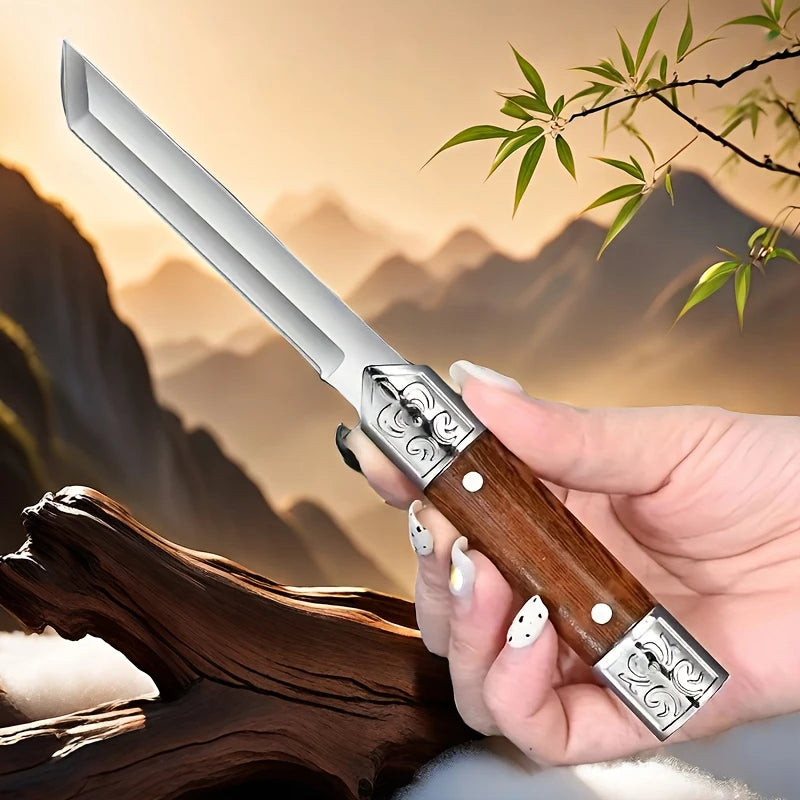 PLYS Mini Fixed Blade Knife with Sheath – EDC Stainless Steel Fixed Blade Knife Axl