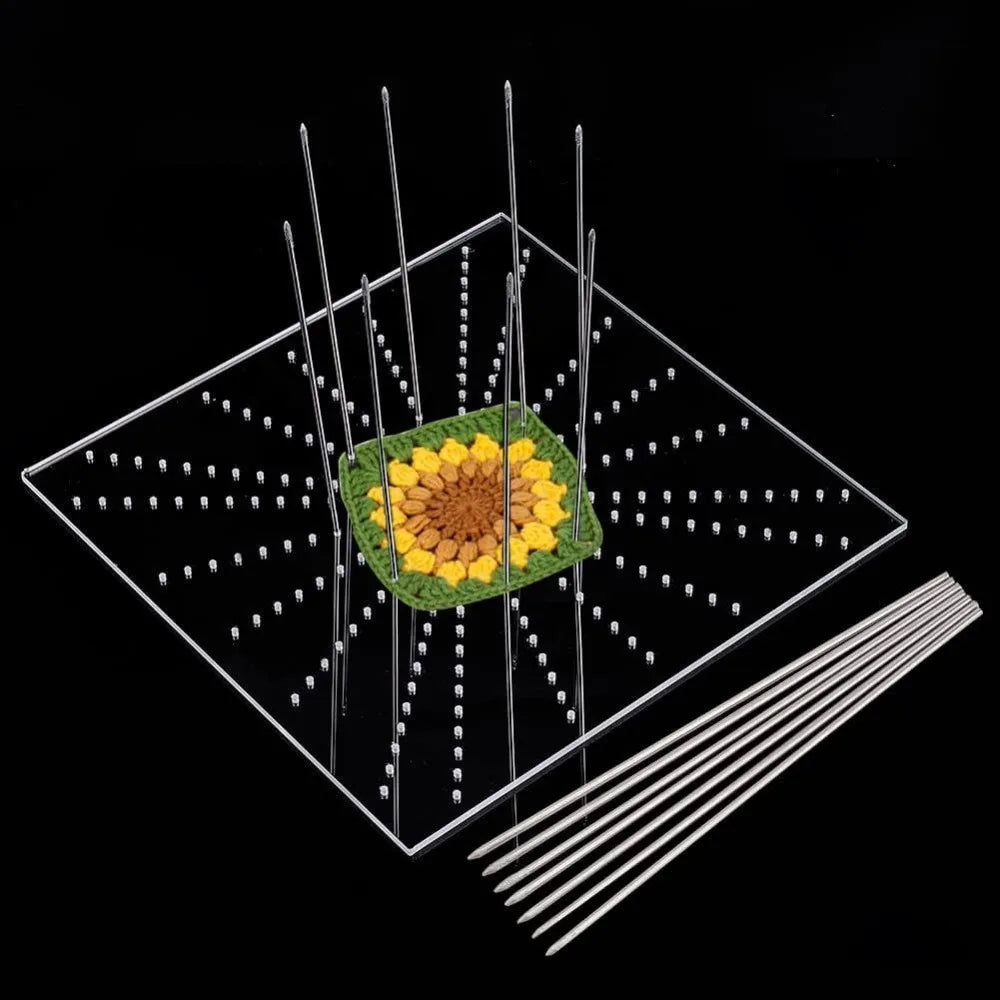 Clear Acrylic Crochet Blocking Board with Stainless Steel Pins Crochet Blocking Board Axl AECH04-18764