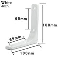 Steel Triangle Shelf Bracket – Wall Mounted Angle Support Shelf Bracket Axl White-4inch