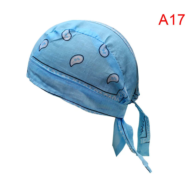 Unisex Cotton Durag Bandana Hat – Printed Head Scarf Cap Bandana Durag Hat Axl A17
