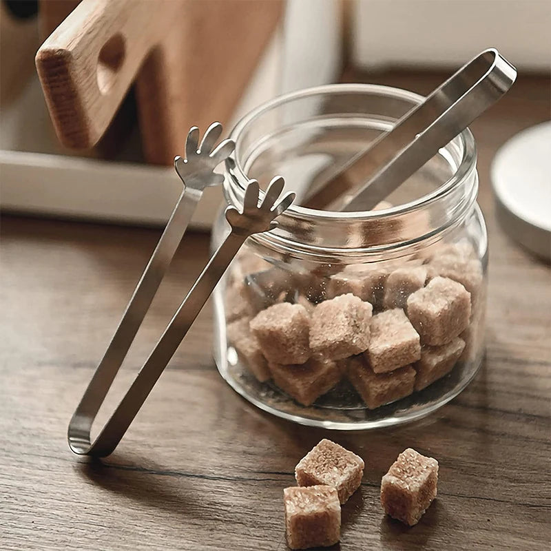 Stainless Steel Mini Food Clips – Sugar Cube & Dessert Tongs Kitchen Food Tongs Axl