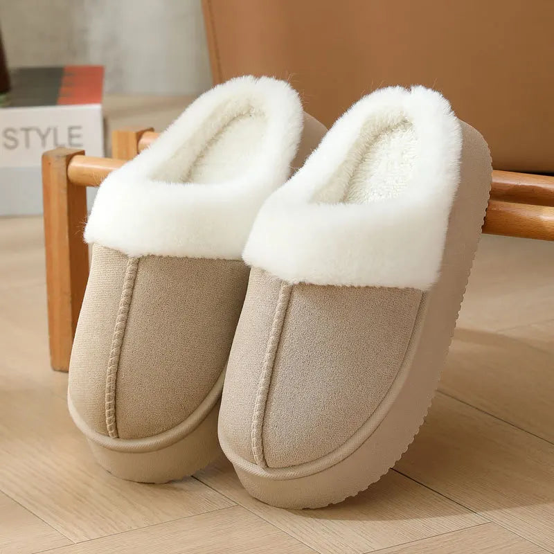 Non-Slip Winter Slippers – Warm Thick Bottom Indoor Shoes Indoor Winter Slippers Axl Khaki 38-39