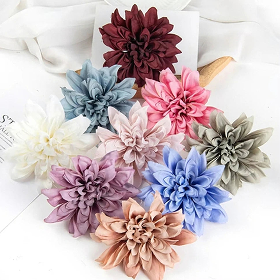 Silk Artificial Rose Flower Heads 5/10 Pcs – Wedding & Home Decor Artificial Flower Heads Axl