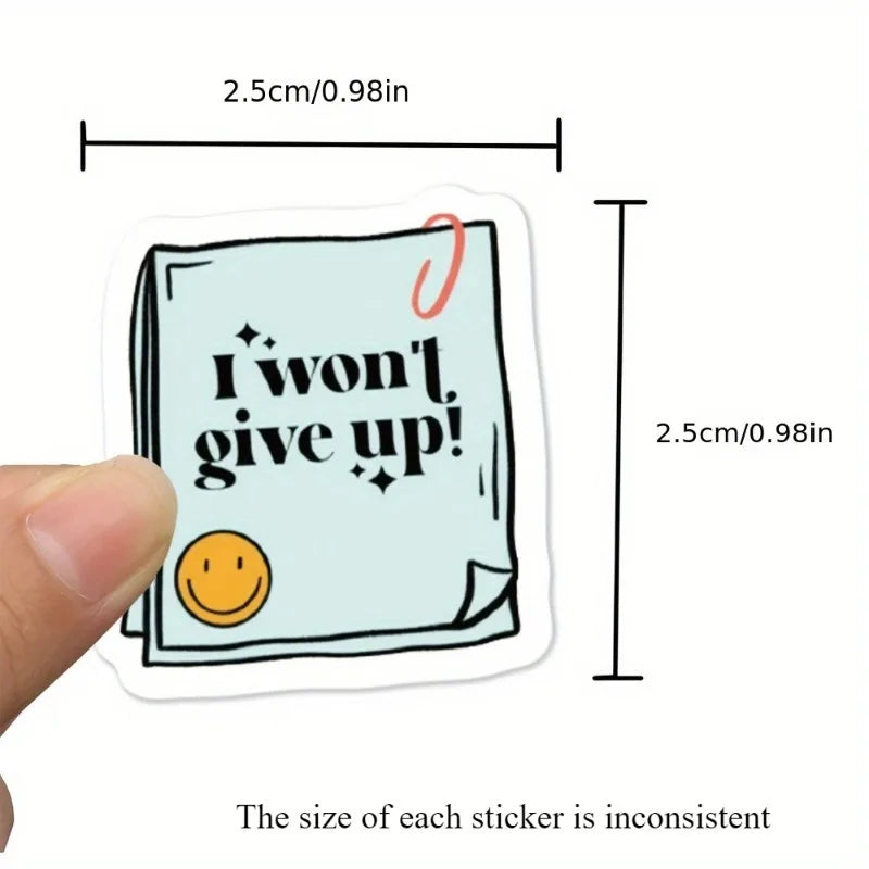 500/2500 Holographic Inspirational Stickers | Journal & Laptop Decorative Sticker Pack Axl