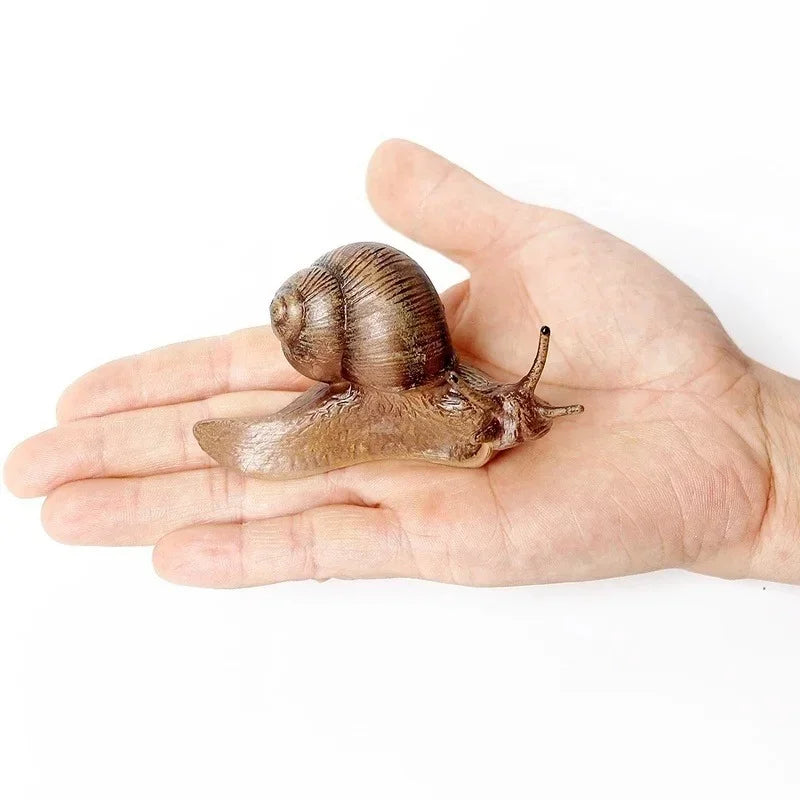 Realistic PVC Snail Animal Model | Kawaii Miniature Garden Decor Miniature Animal Figurine Axl