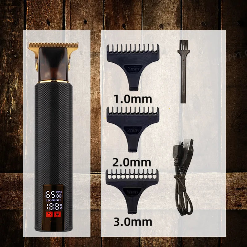 Oumonoka T9 Waterproof Electric Shaver & Beard Trimmer for Men Electric Shaver Trimmer Axl Heavy Metal Black