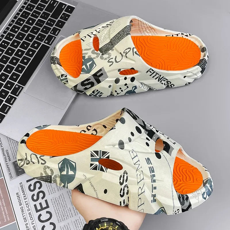 YBQJOO Men's EVA Thick Platform Slides – Beach & Home Slippers Platform Slides Axl