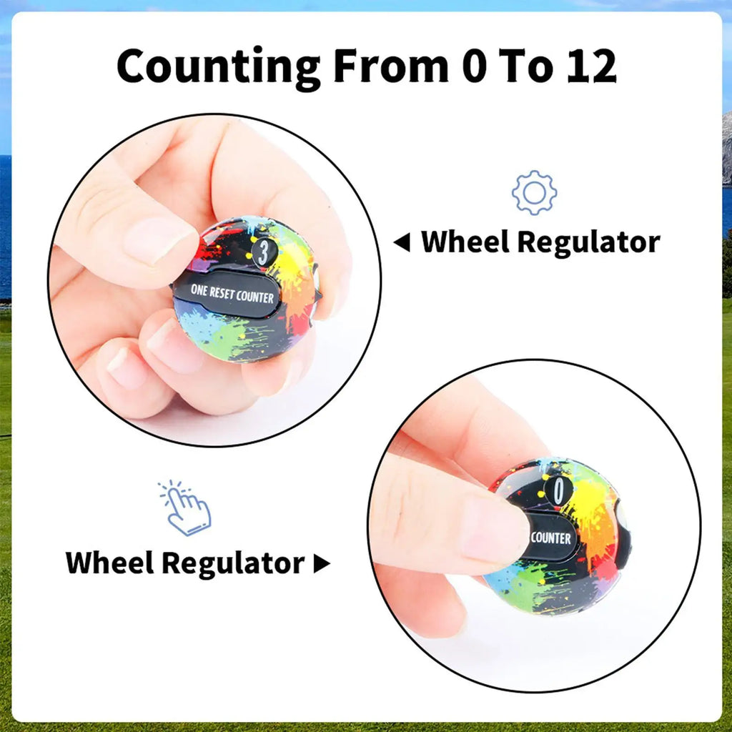 Mini Golf Score Counter Clicker – Glove Attachment, 12 Shots Golf Score Counter Axl