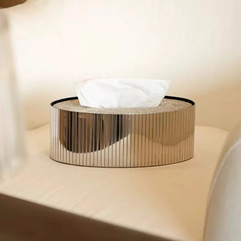 Horsehair & Steel Tissue Box – Modern Nordic Home Decor Tissue Box Holder Axl