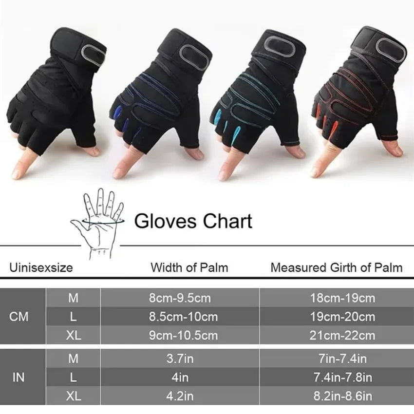 Half-Finger Gym Gloves – Weight Lifting & Workout Gloves Fitness Gloves Axl