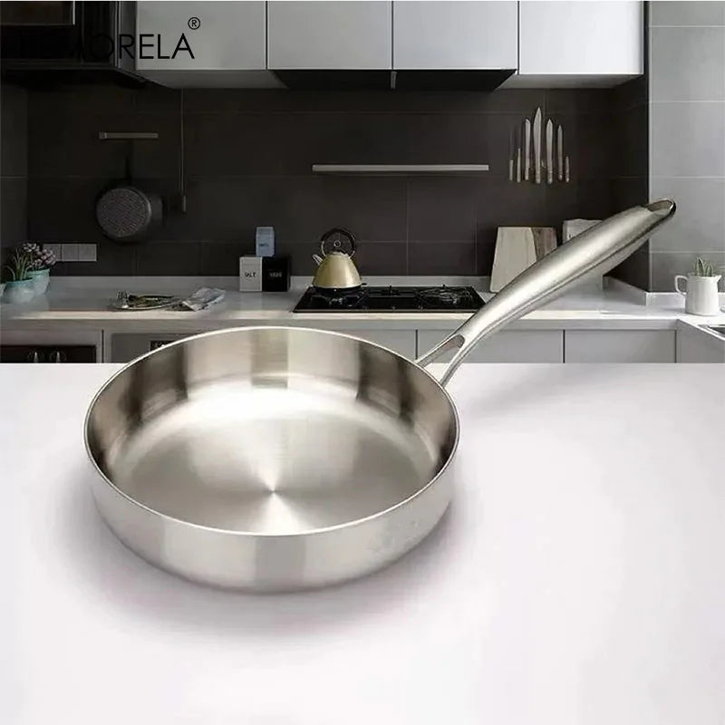 KEMORELA 316 Stainless Steel Wok Frying Pan | Gas & Induction Stainless Steel Wok Axl