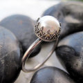 Huitan Vintage Imitation Pearl Ring Women – Antique Silver Fashion Pearl Ring Axl F1761 9