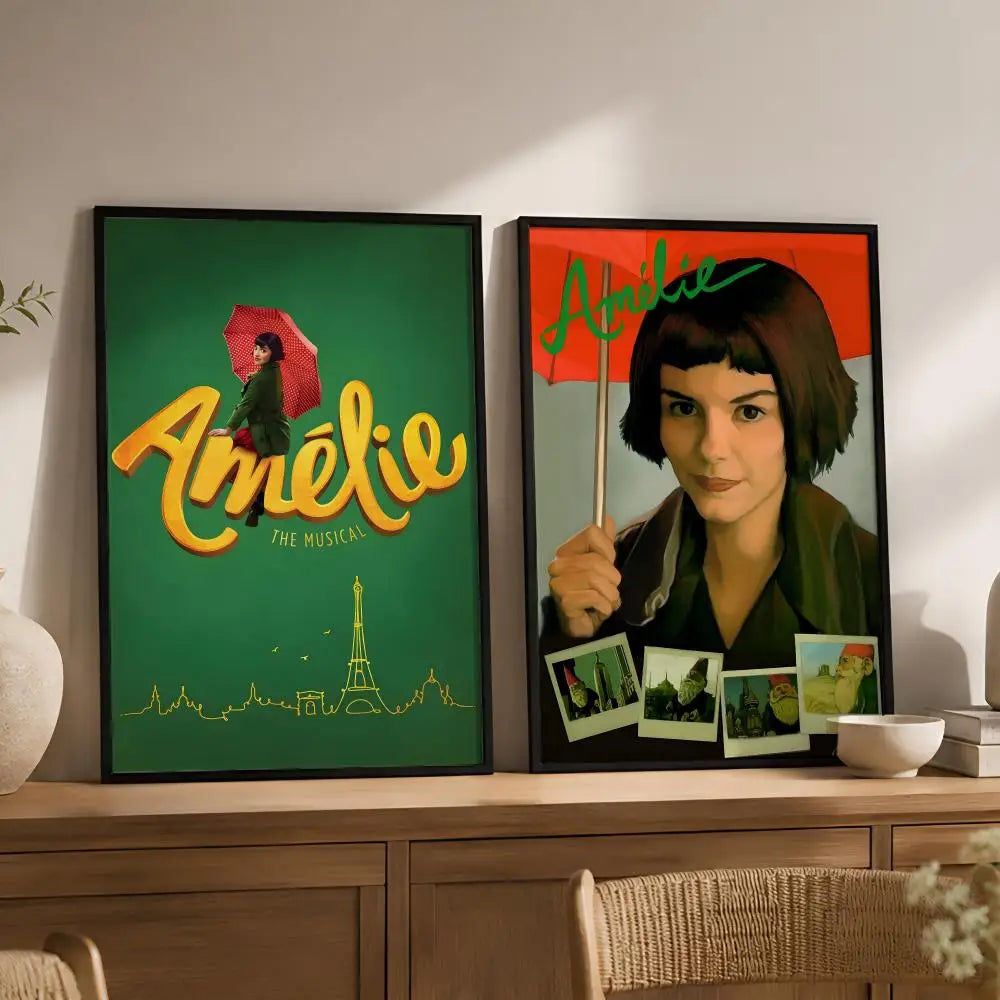 Amélie Movie Poster – Peel & Stick Waterproof PVC Wall Art Movie Wall Poster Axl