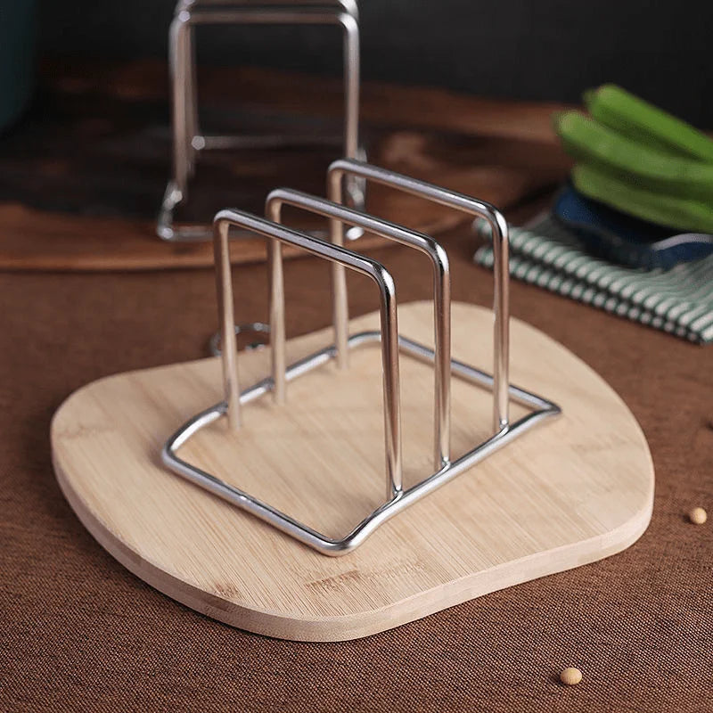 2-Pack Stainless Steel Kitchen Organizer – Lid & Cutting Board Rack Kitchen Storage Rack Axl