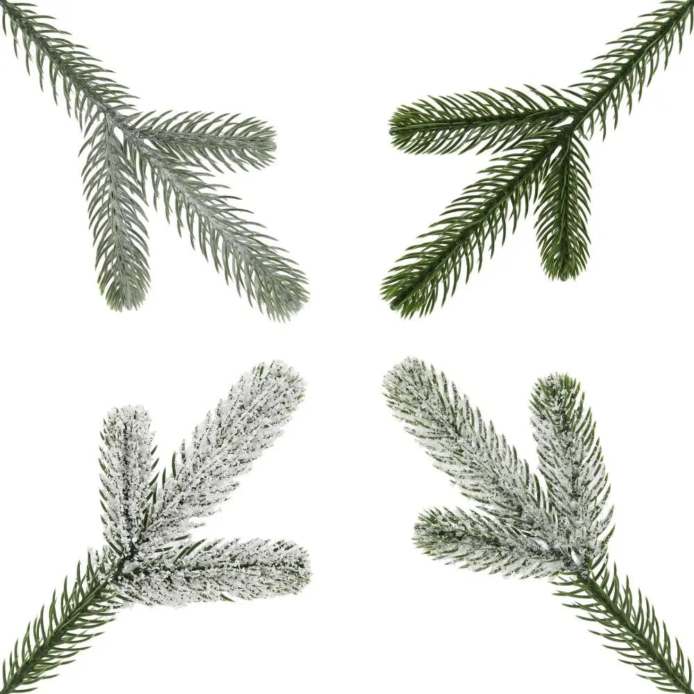 Artificial Snow Pine Branches 24pc – Christmas Wreath Decor Artificial Christmas Decor Axl