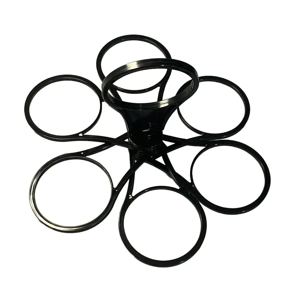 Foldable 6-Cup Rotating Drink Carrier Tray | Party Cup Holder Drink Carrier Tray Axl M Black